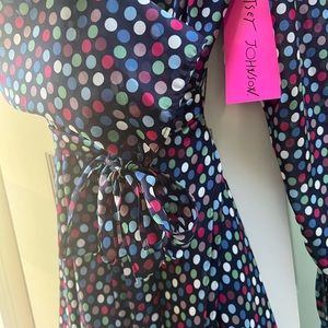 Betsy Johnson polka dot hi-lo party dress NWT